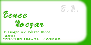 bence moczar business card